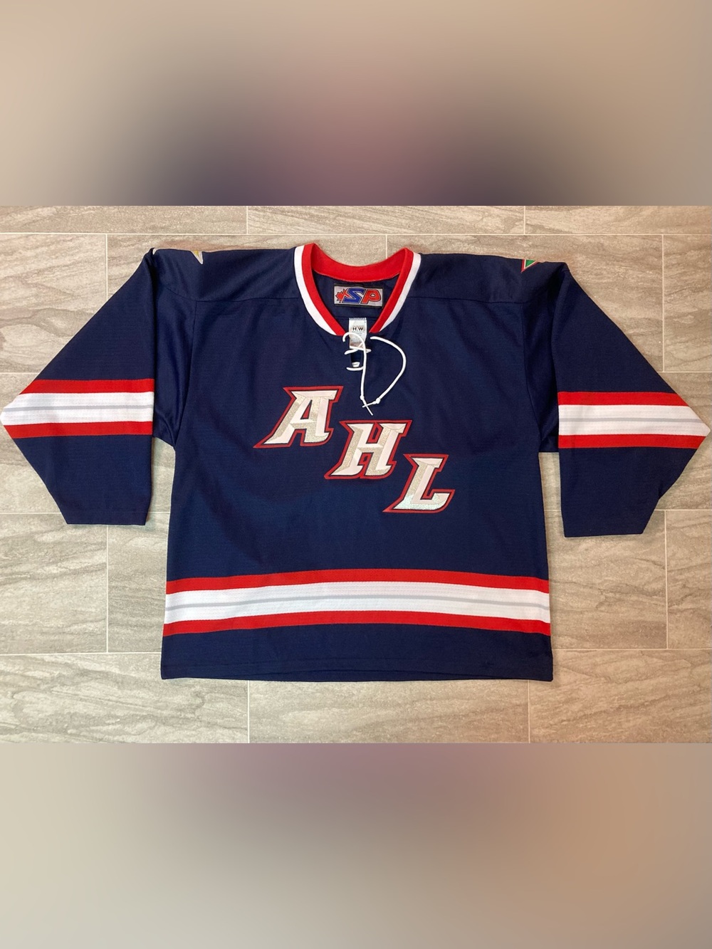 Rare 2005 AHL American Hockey League All Star Jersey Team USA World Blue Large